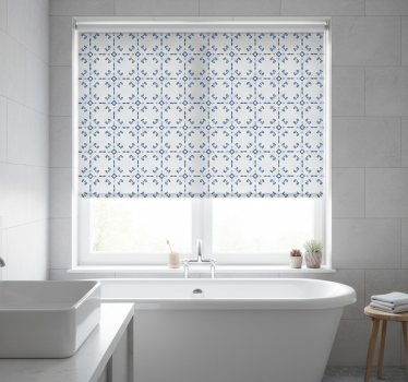 Bathroom blind with stylish geometric pattern - TenStickers
