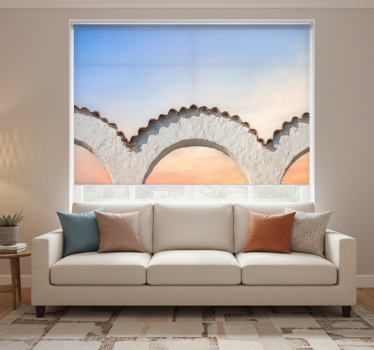 Beautiful colourful sky view living room blind - TenStickers