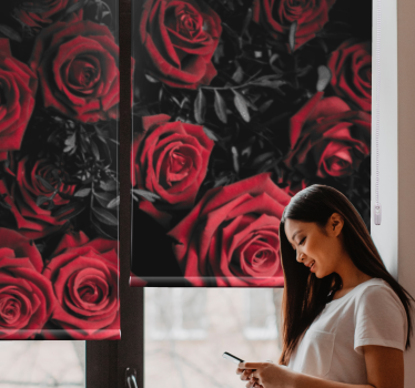 Beautiful Red Roses flower blind - TenStickers
