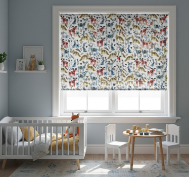Beautiful reindeer and fox childrens blind - TenStickers