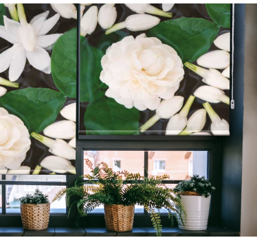 Beautiful sea flower Flower roller blind - TenStickers
