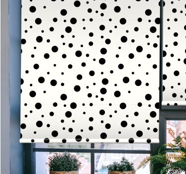 Black polka dots texture and pattern blind - TenStickers