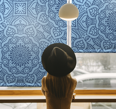 Blue mandala Zen theme blind - TenStickers