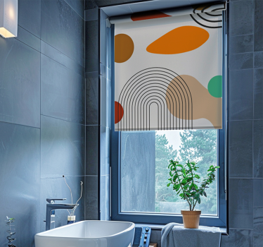 Boho arches bathroom blind - TenStickers