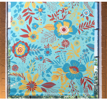 Botanical Pattern Display flower blind - TenStickers