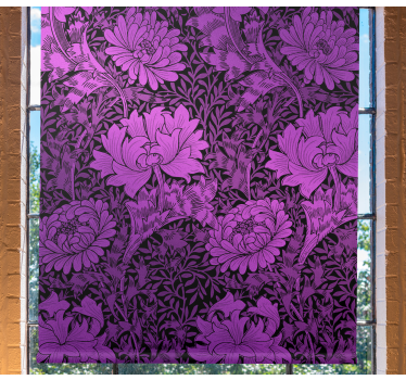 Purple botanical motif flower blind - TenStickers