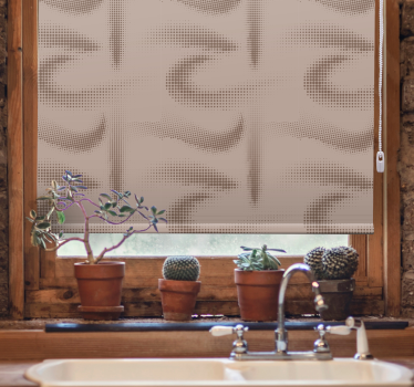 Brown curved patterned texture and pattern blind - TenStickers
