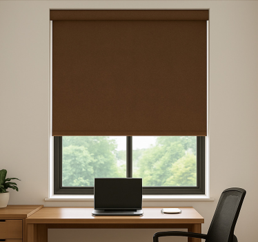 Brown office blind - TenStickers