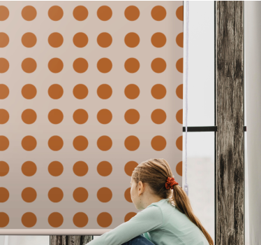 Brown polka dots modern blind - TenStickers
