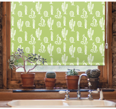 Cactus seamless background Bathroom window blind - TenStickers