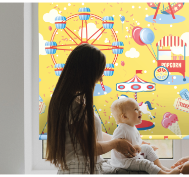 Carnival Joyride funky roller blind - TenStickers