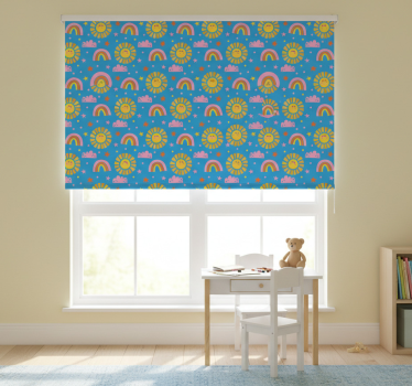 Childrens blind blue rainbows - TenStickers