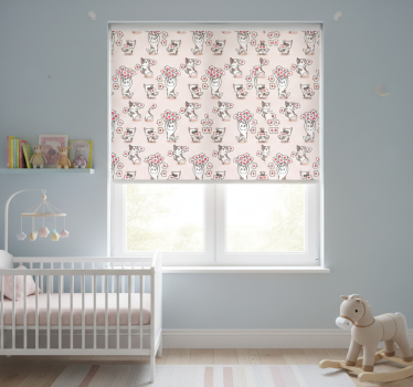 Childrens blind cats with heart icons pattern - TenStickers