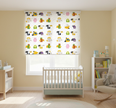 Childrens blind cheerful monster mural - TenStickers