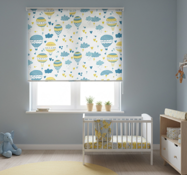 Childrens blind colorful balloons and clouds - TenStickers