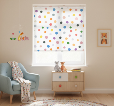 Childrens blind colorful dots on white - TenStickers