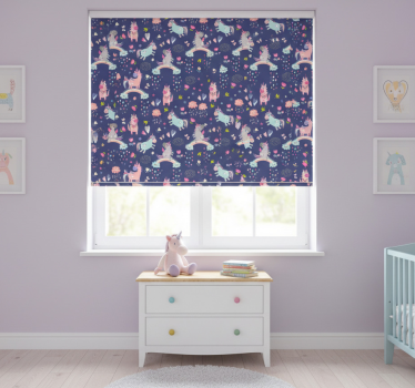 Childrens blind colorful unicorns with rainbow pattern - TenStickers