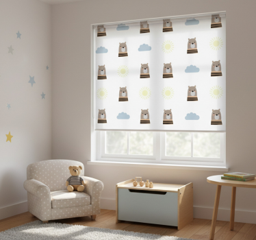 Childrens blind customisable brown bear - TenStickers