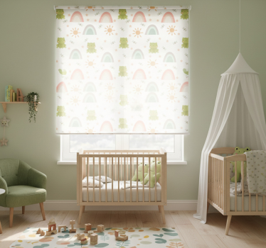 Childrens blind cute frog cartoon tropical design - TenStickers