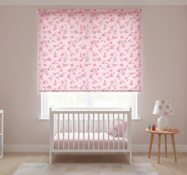 Childrens blind cute pink flowers - TenStickers