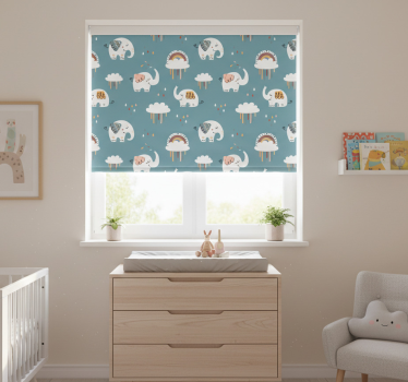 Childrens blind elephant in the rain - TenStickers
