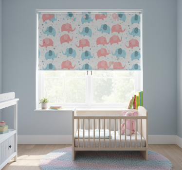 Childrens blind elephant pink and blue - TenStickers
