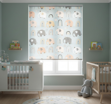 Childrens blind elephant rainbow patterns - TenStickers
