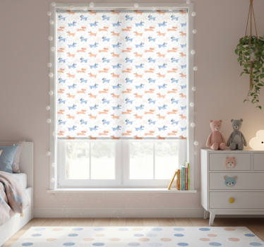 Childrens blind featuring adorable crowned dogs - TenStickers