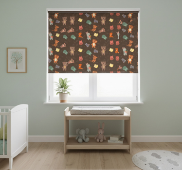 Childrens blind featuring adorable wild animals and owls - TenStickers