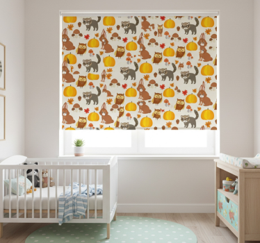 Childrens blind autumn forest animals - TenStickers