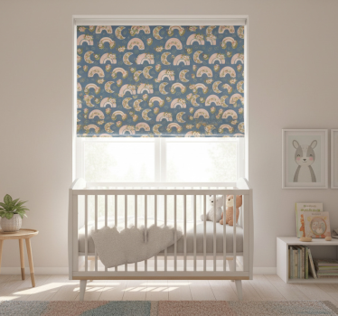 Children's blind featuring spring rainbow and flowers - TenStickers