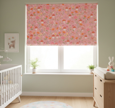 Childrens blind floral mushroom design - TenStickers