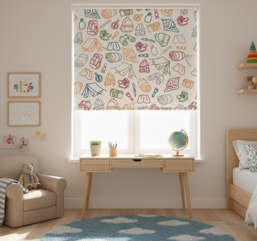 Childrens blind for camping, bonfire, and boots - TenStickers