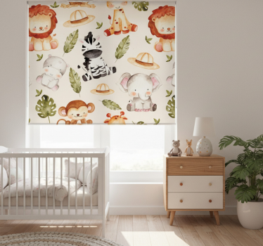Childrens blind in beige safari print - TenStickers