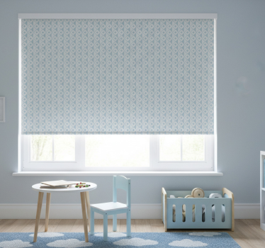 Childrens blind in blue and white rhombuses design - TenStickers