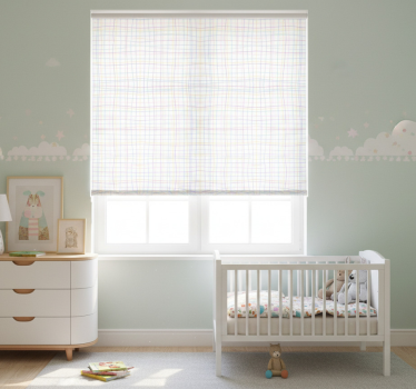 Childrens blind in pastel colours cute grid pattern - TenStickers
