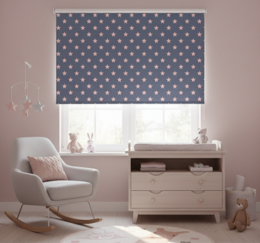 Childrens blind in pink and grey stars - TenStickers