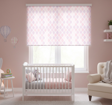 Childrens blind in pink and white diamond pattern - TenStickers