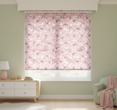 Childrens blind in pink hibiscus flower pattern - TenStickers