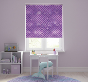 Childrens blind in purple mermaid scale - TenStickers