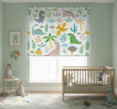 Childrens blind in scandinavian jurassic design - TenStickers