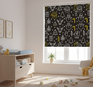 Childrens blind in white and yellow pattern - TenStickers