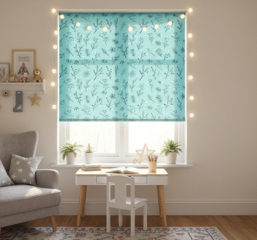Childrens blind light blue christmas pattern icons - TenStickers