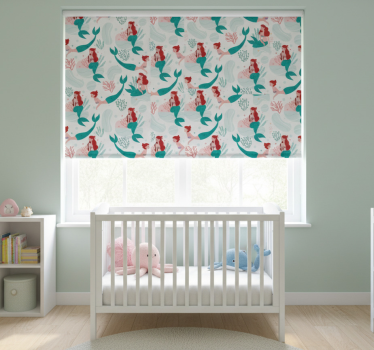 Childrens blind mermaid with red hair arms out smiling - TenStickers