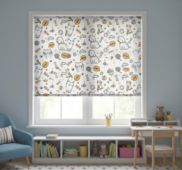 Childrens blind pets doodle style for cats and dogs - TenStickers
