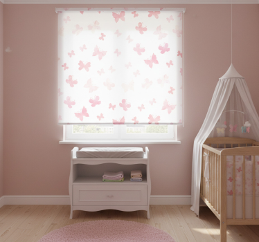 Childrens blind pink butterflies - TenStickers