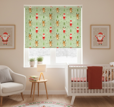 Childrens blind santa claus and his reindeer - TenStickers
