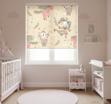 Childrens blind unicorn castle and princess - TenStickers