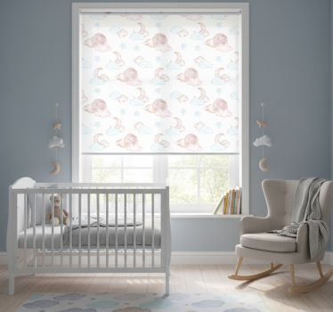 Childrens blind watercolour infant moon - TenStickers