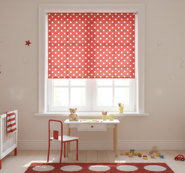 Childrens blind with white retro polka dots - TenStickers
